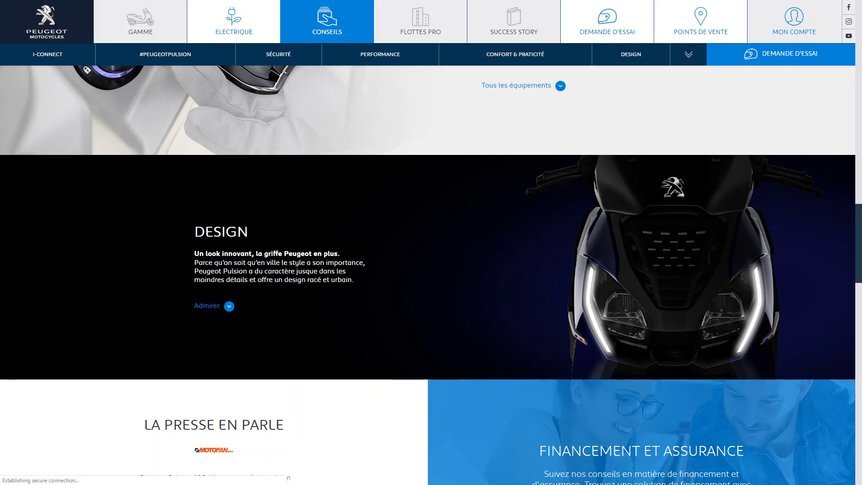 Peugeot Website